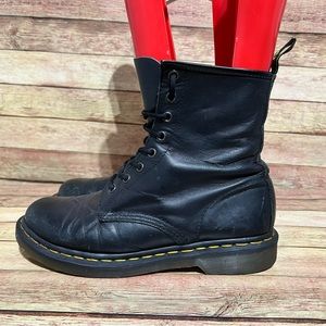 Dr. Martens Black Leather Lace Up Boots